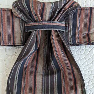 STOCK TIE Copper BROWN pre-tied by ORNAMENTS NEW